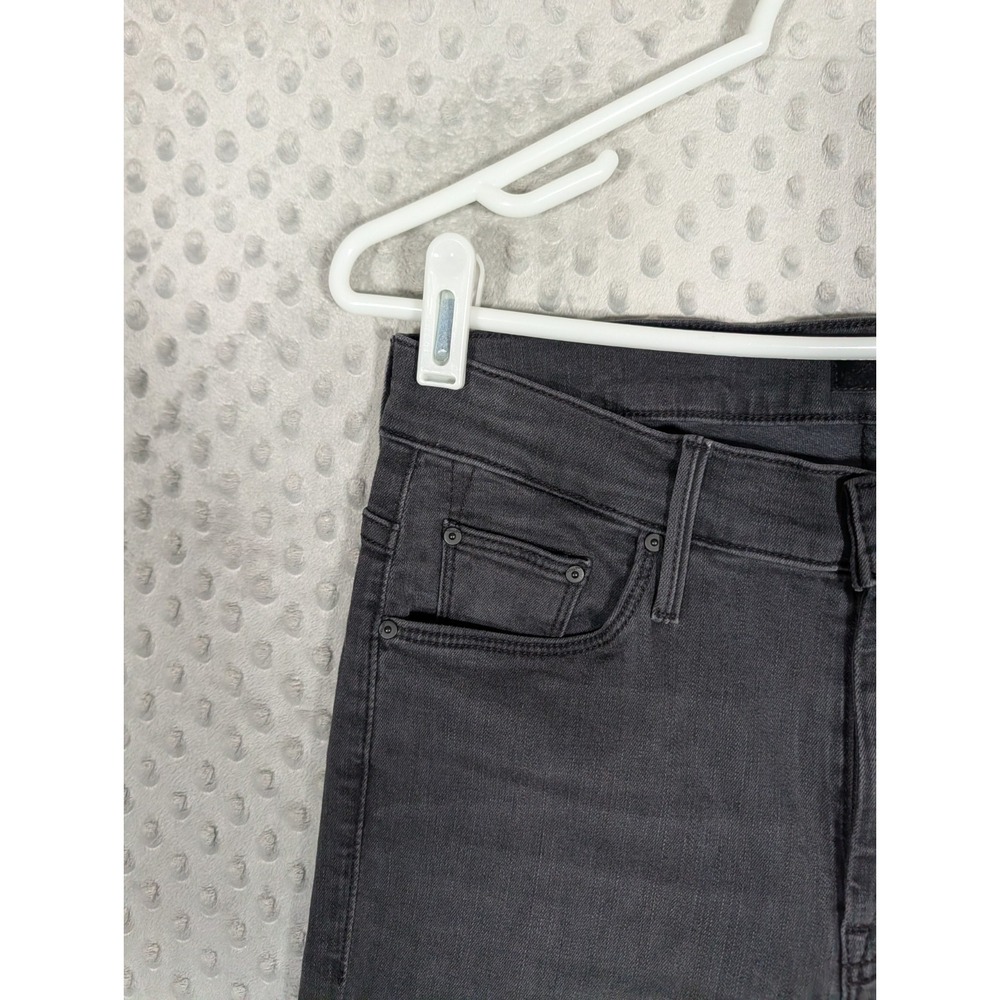 Mother The Weekender Fray Jeans Women's 27x31 Black Gray Raw Hem Washed Denim - Picture 3 of 16